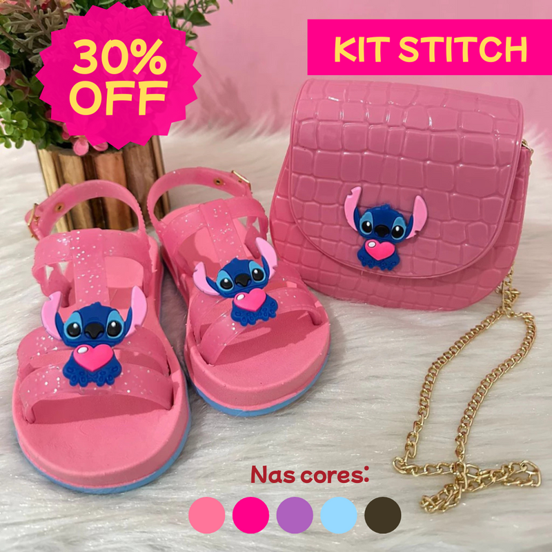 KIT STITCH ::: Sandália + Bolsa ::: 30% OFF