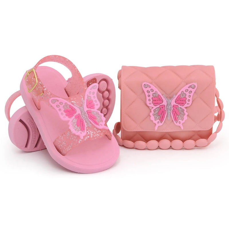 KIT JARDIM BABY ::: Sandália + Bolsa ::: 20% OFF