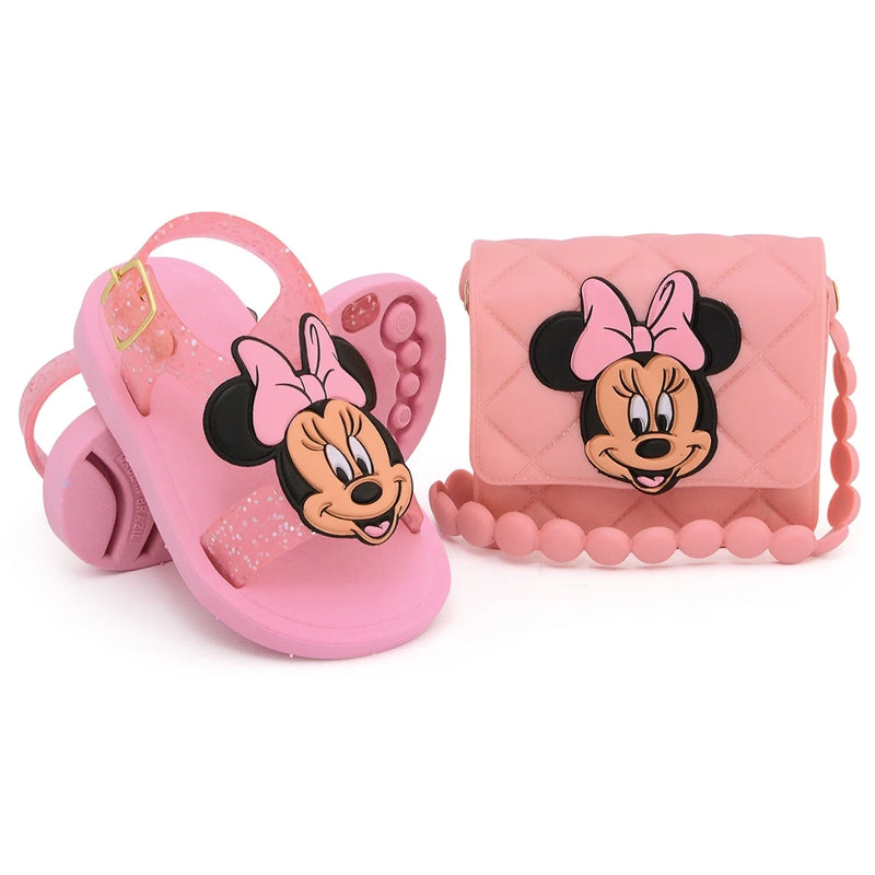 KIT MINNIE BABY ::: Sandália + Bolsa ::: 20% OFF