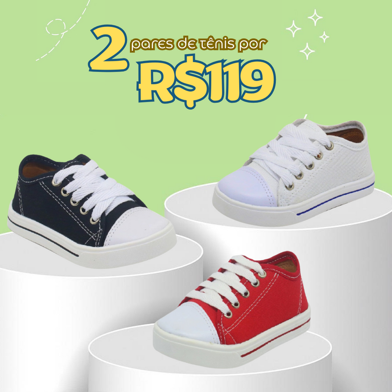 Tênis Star Unissex ::: Kit 2 Pares