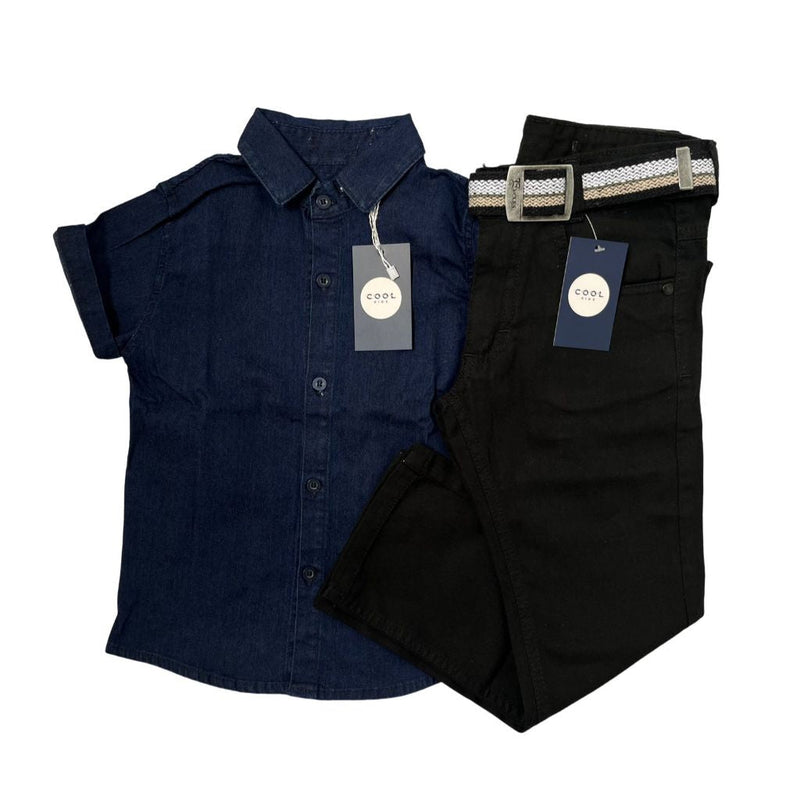 Conjunto Jeans Infantil Juvenil Masculino