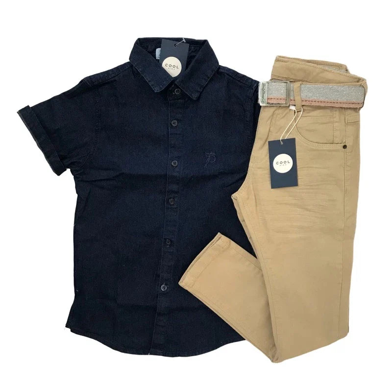 Conjunto Jeans Infantil Juvenil Masculino