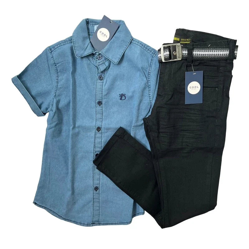 Conjunto Jeans Infantil Juvenil Masculino